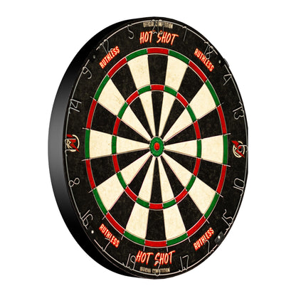 - Ruthless Hot Shot Dart Board | Endurance Round Wire Sisal Dartboard -