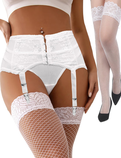 - ohmydear Stretchy Stockings and Suspenders Set -