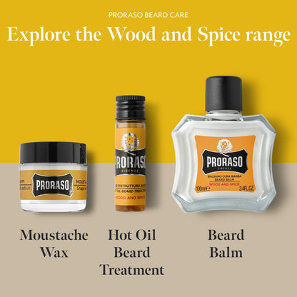 - Proraso Beard Balm | Wood and Spice | 100ml | Scented Beard Balm Softens -