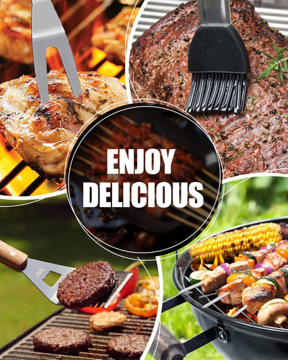- Evolpor 11pcs BBQ Grill Tool Set | Premium Stainless Steel BBQ Accessories -