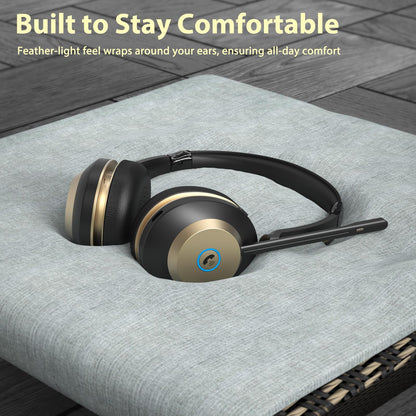 - Wireless Headset, Bluetooth Headset With Microphone Noise Canceling & USB Dongle