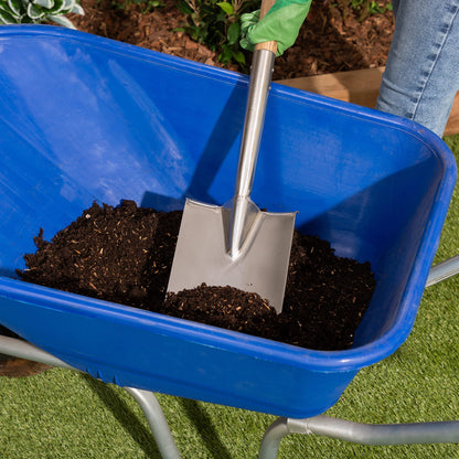 Alfresia Garden Spade with Ash Wooden Handle - Premium Quality, Stainless Steel, Mirror Polished, Durable Shovel, Gardening Tools