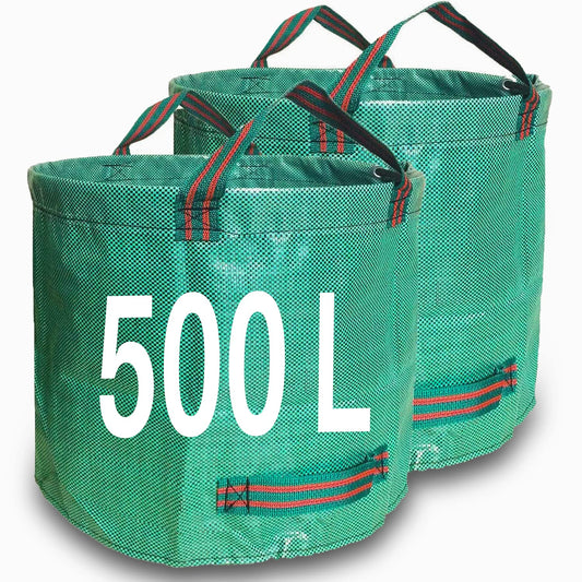 - Singwow Garden Waste Bags | 500L x 2 Heavy Duty Garden Bags | Reusable Garden Sacks with Handles -