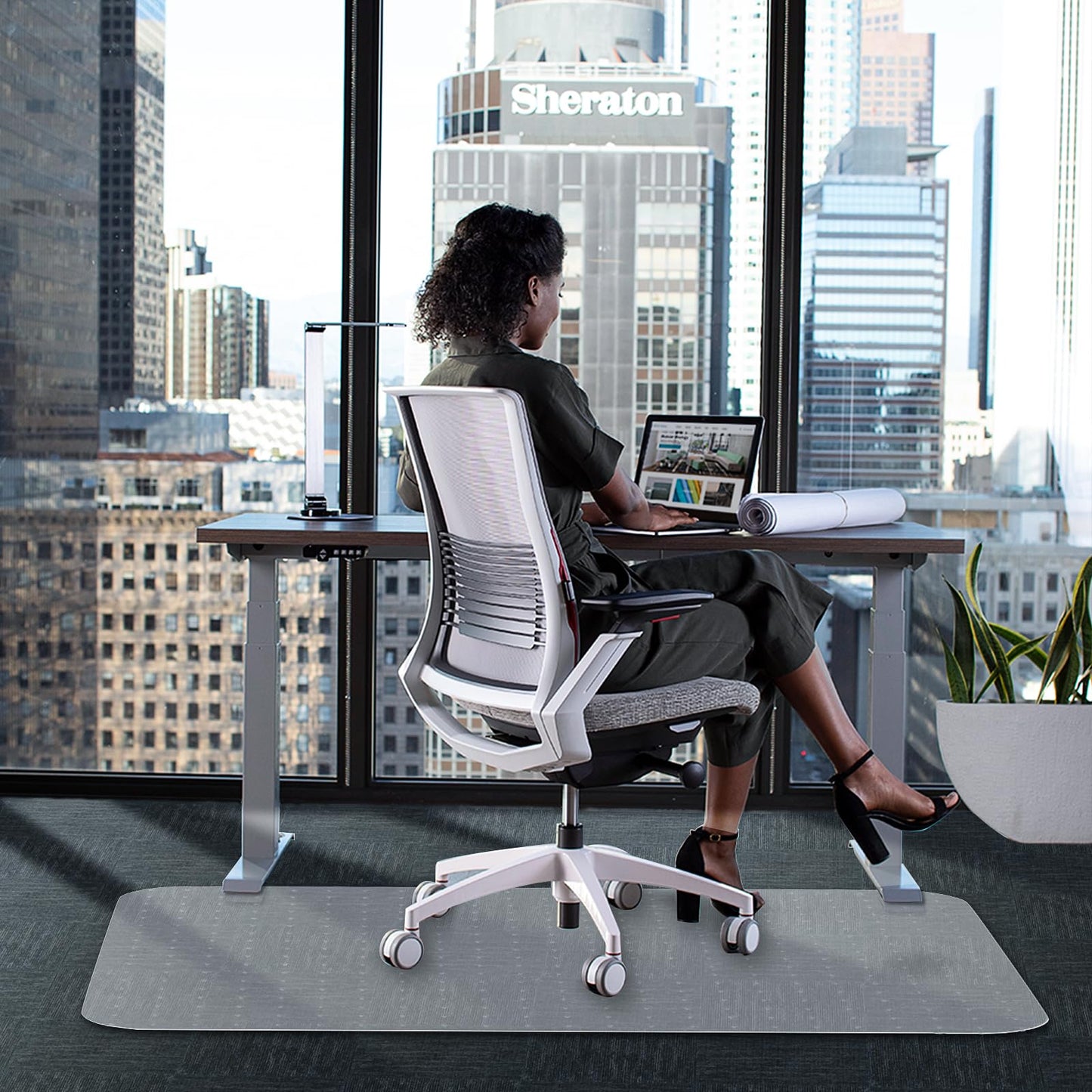 - WASJOYE Carpet Chair Mat for Home Office, 75 * 120cm Transparent Clear Carpet Floor Protector Cover