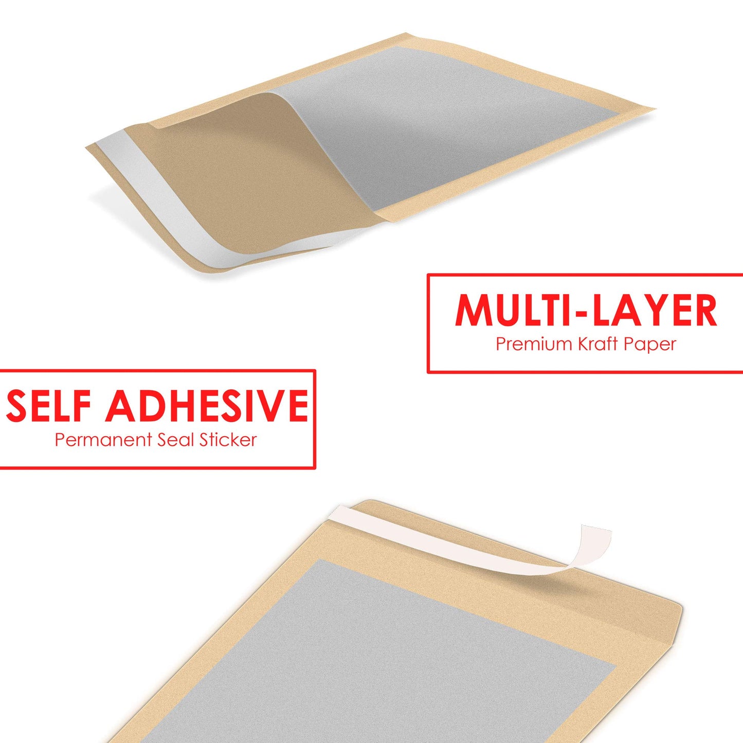 20Pcs A4 Envelopes Self-Seal iSOUL 324mm x 229mm A4 C4 Manilla Hard Board Backed Envelopes Do Not Bend Envelope