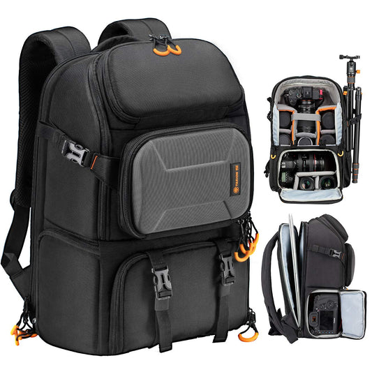 - TARION Camera Backpack, Waterproof Camera Bag with 15'' Laptop Compartment | Professional Photography Backpack -