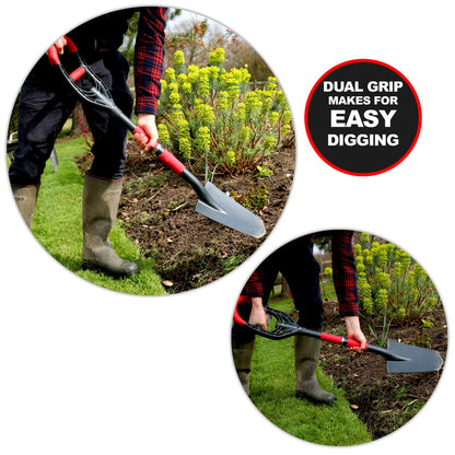 - Roamwild Multi-Digger Garden Spade | Reinforced Fibreglass Light Weight Gardening Arrow Head Shovel -