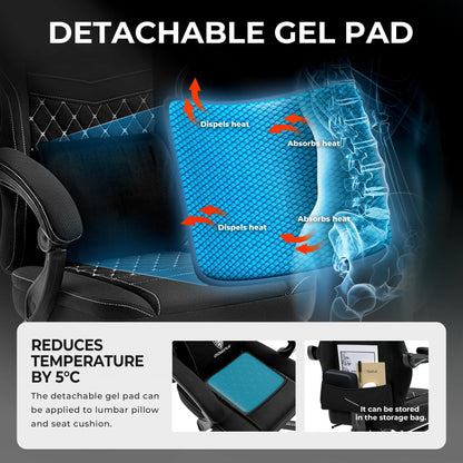 - Dowinx Gaming Chair Fabric with Pocket Spring Cushion | Massage Gaming Chair with Footrest|  Ergonomic PC Chair | Gamer Chair -