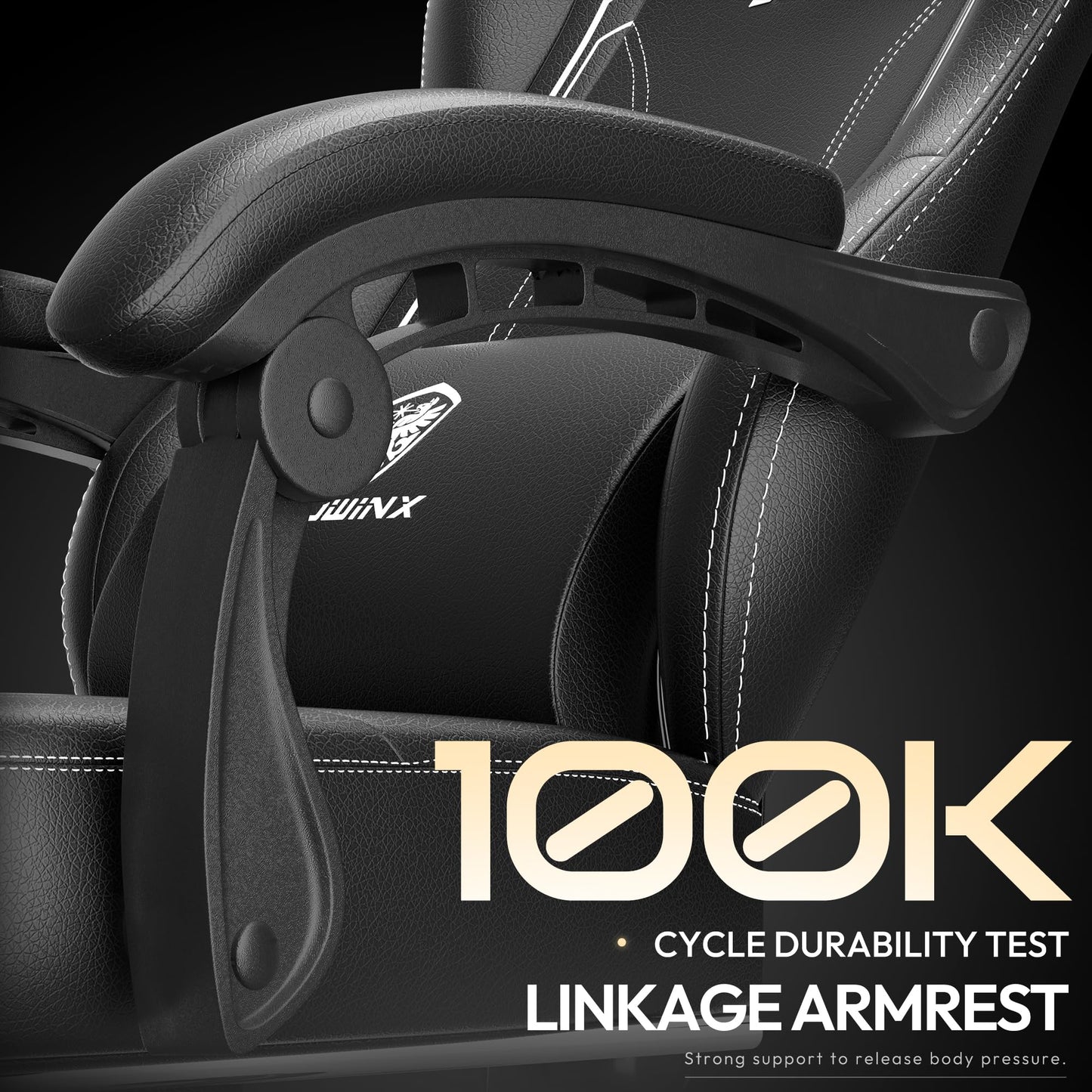 - Dowinx Gaming Chair with Footrest | Gaming Chair for Adults | Ergonomic Gaming Chair with Pocket Spring Cushion and Massage Lumbar Support | High Back | 200kg Black -