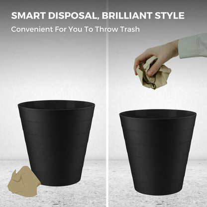 - Homeshopa Plastic Waste Paper Bin | 6L | Round Waste Basket Trash Can | Lightweight Rubbish Bin -