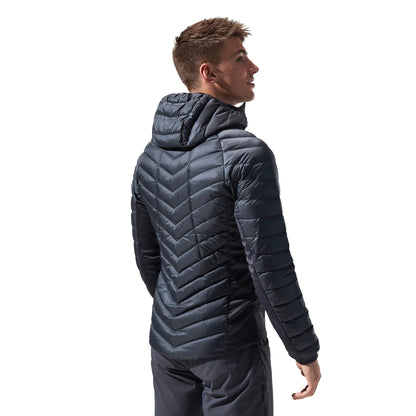 Berghaus Men's Tephra Stretch Reflect Hooded Insulated Down Jacket, Extra Warmth, Durable Design, DKGRY, S