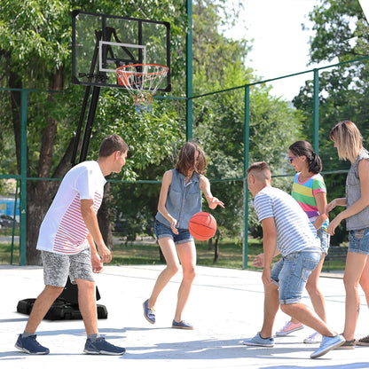 - SPORTNOW | Height Adjustable Basketball Hoop With Stand | Portable on Wheels | 2.4-2.9m -