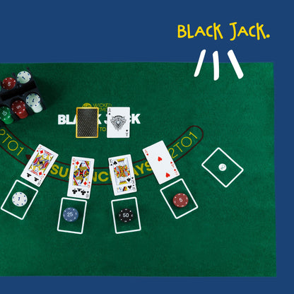 - WICKED GIZMOS Professional Casino Style 200 Piece Texas Hold'em Poker and Blackjack Game