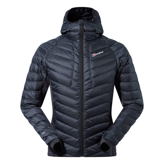 Berghaus Men's Tephra Stretch Reflect Hooded Insulated Down Jacket, Extra Warmth, Durable Design, DKGRY, S