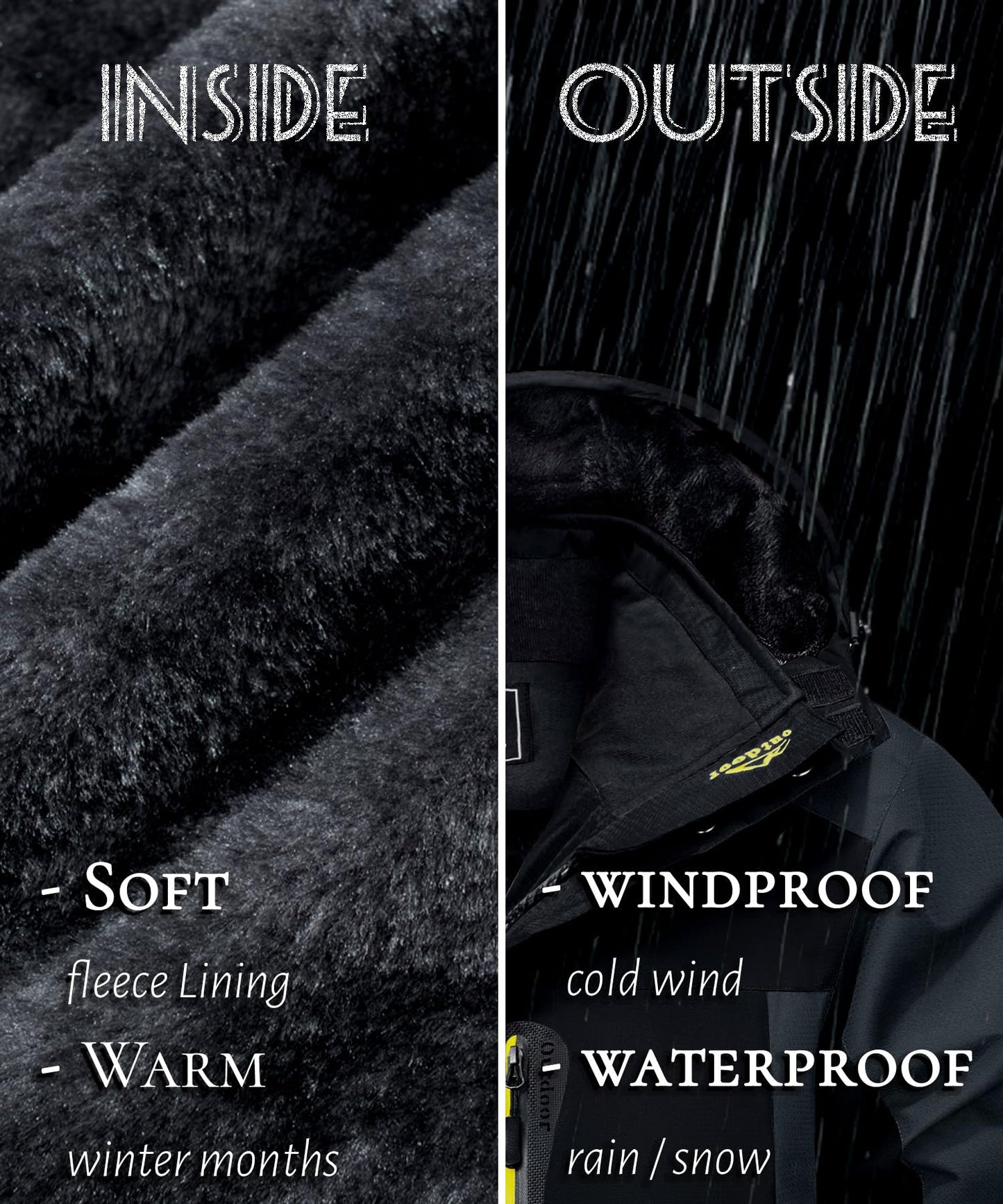- TACVASEN Hiking Jackets | Waterproof Winter Jacket -