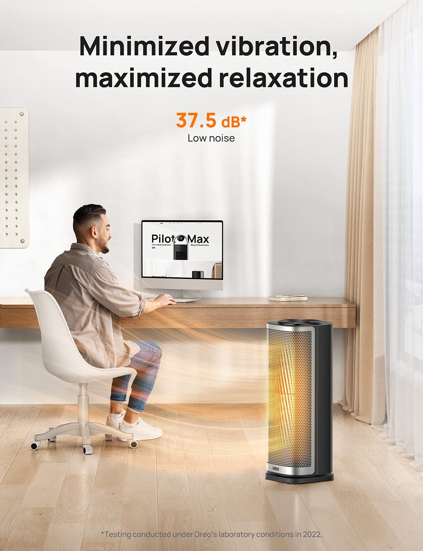 - Dreo 16 Inch Electric Heater | 1800W Energy Efficient Space Heaters | Thermostat | 70° Oscillating Remote Control -
