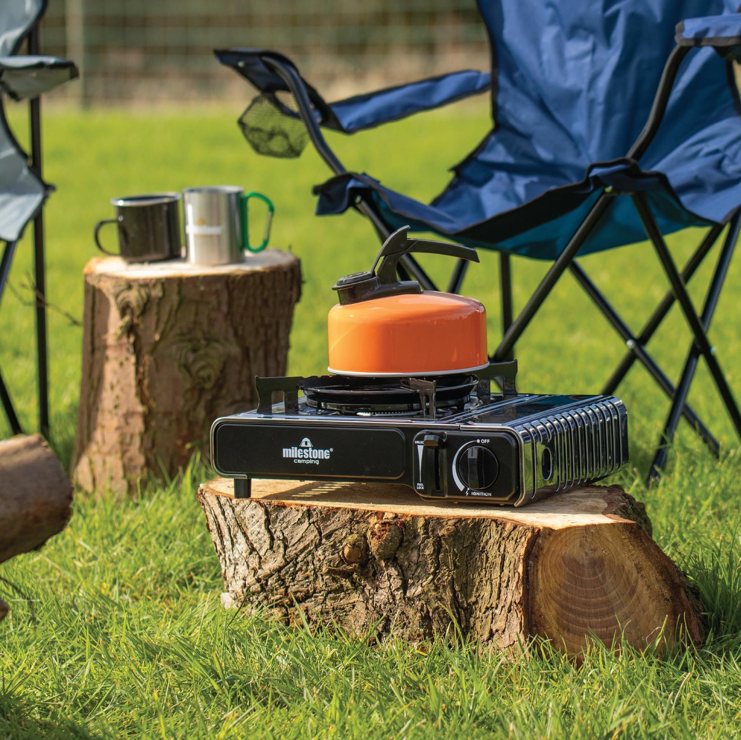 - Milestone Camping 18959 Stainless Steel Portable Camping Stove | Gas Powered -