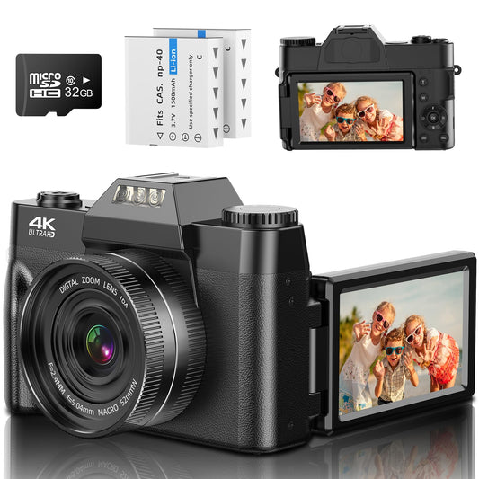 - Digital Camera AutoFocus 4K 56MP UHD Vlogging Camera | 16X Digital Zoom 3.0 Inch Compact Camera -