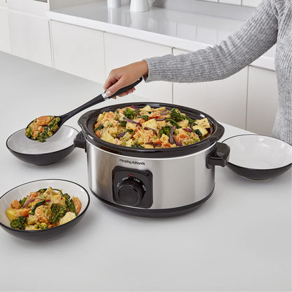 - Morphy Richards 3.5L Stainless Steel Slow Cooker | 3 Heat Settings | One Pot Solution -