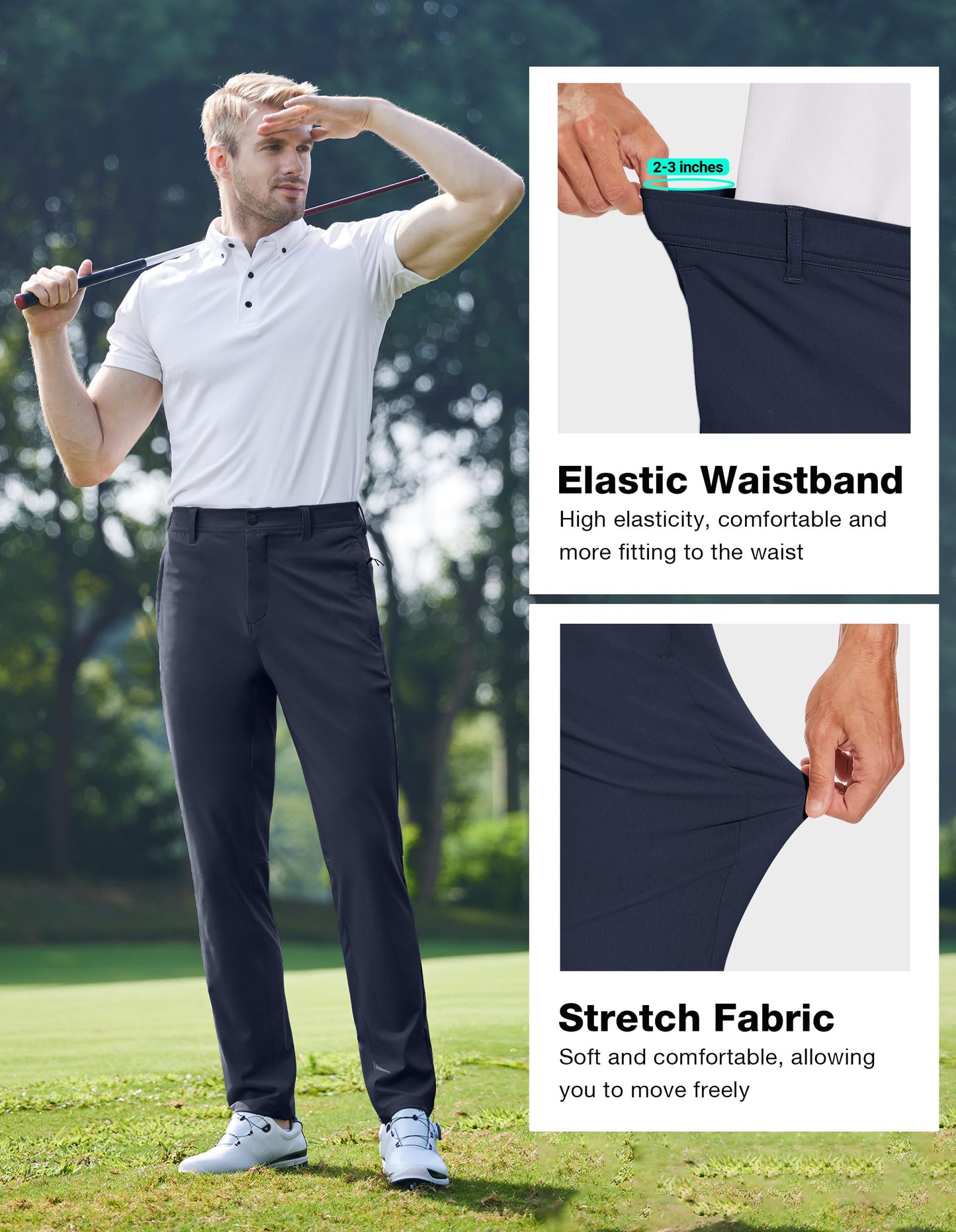 - SPECIALMAGIC | Slim-Fit Stretch Golf Pants | Water Resistant Hiking Pants -