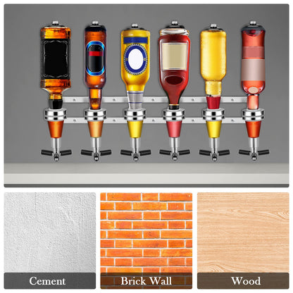 - Trintion 6 Bottle Optics For Home Bar | Wall Mounted | 6 x 30ml |  For Home Pub -