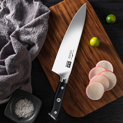 - SHAN ZU Japanese Chef Knife 20cm | Ultra Sharp Kitchen Knives | German Stainless Steel -