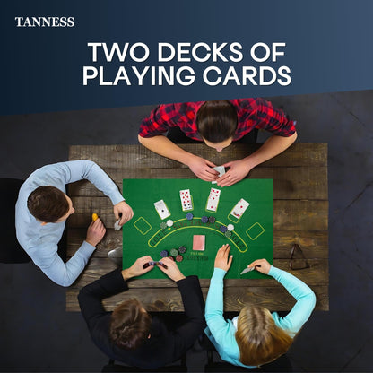 - Tanness 200 Pcs Poker Set | Casino Texas Holdem Poker Set | Black Jacks Game -