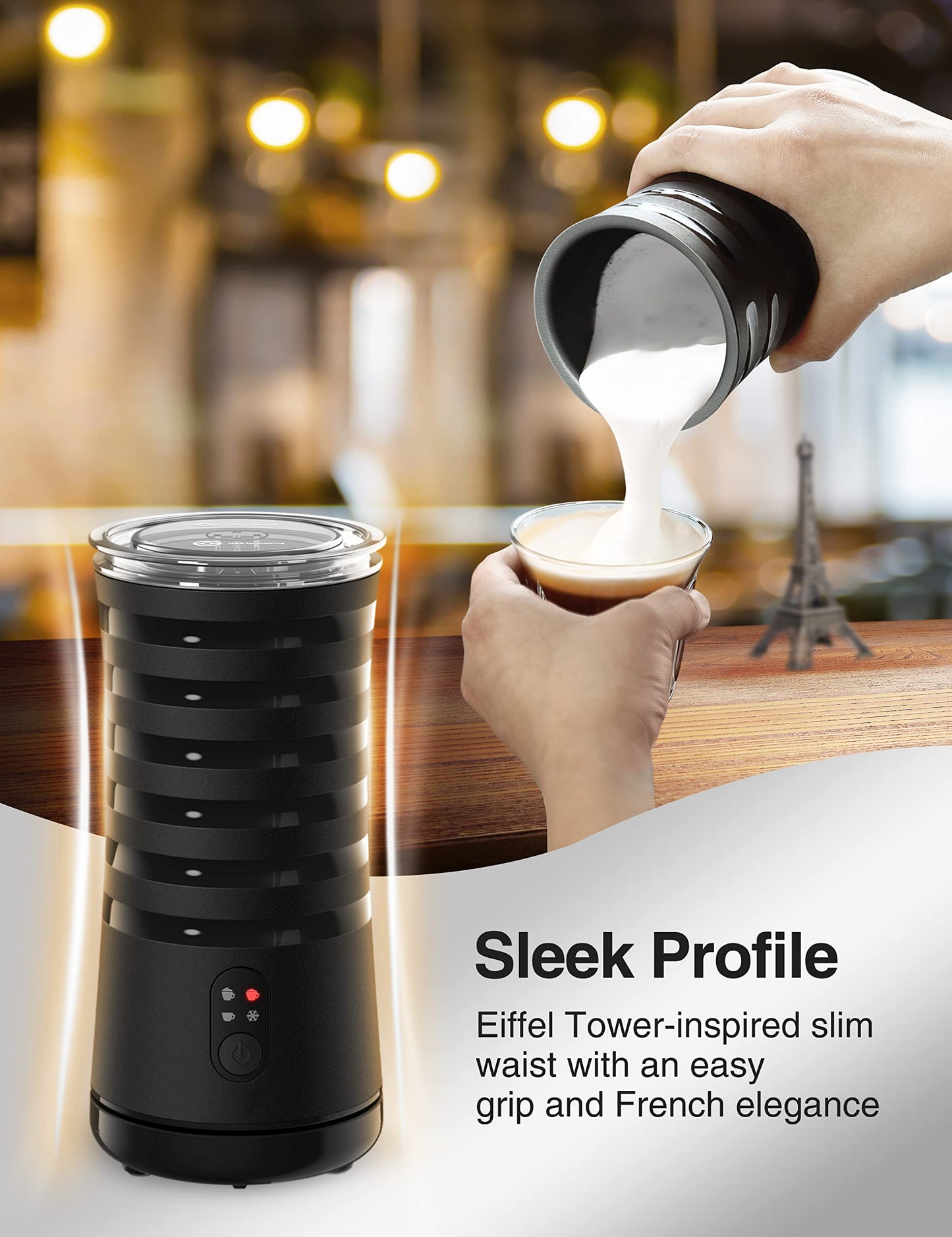 - Milk Frother | Automatic Milk Frother Machine | 4 in 1 Functions -