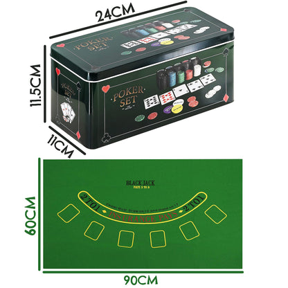 - The Magic Toy Shop | 200 Piece Poker Set Casino Style Game With Mat -