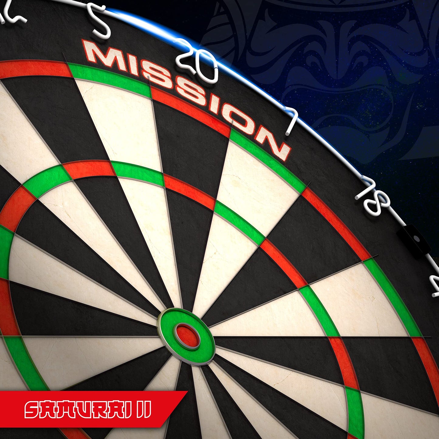 - Mission Darts DB023 Samurai II | Professional Competition Standard Dartboard with Ultra Thin Wire Construction and Non Fade Colours -