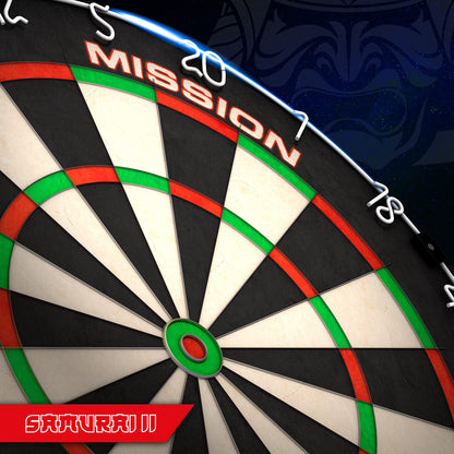 - Mission Darts DB023 Samurai II | Professional Competition Standard Dartboard with Ultra Thin Wire Construction and Non Fade Colours -