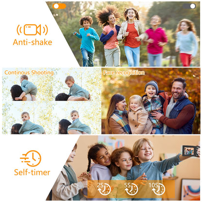 - Digital Camera | 1080P 50MP Vlogging Camera with 16X Digital Zoom | Compact Camera with 32GB SD Card and 2 Batteries -
