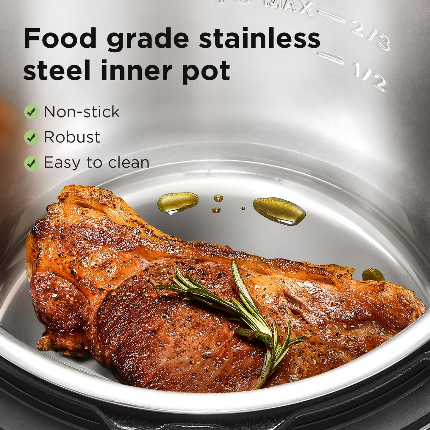 - Midea Pressure Cooker 8L | 70% Faster 13 Presets -