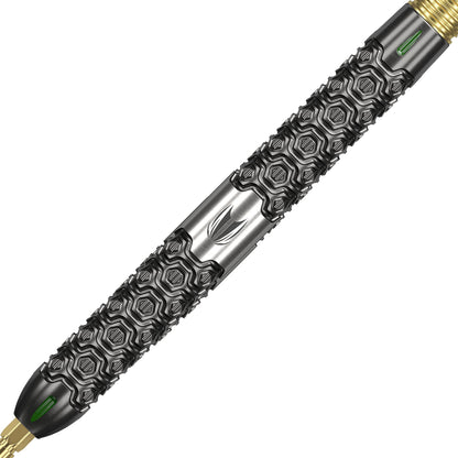 - Target Darts | Cult 90% Tungsten Swiss Point Set Steel Tip Darts | Black, Green and Gold | 24G | UK -