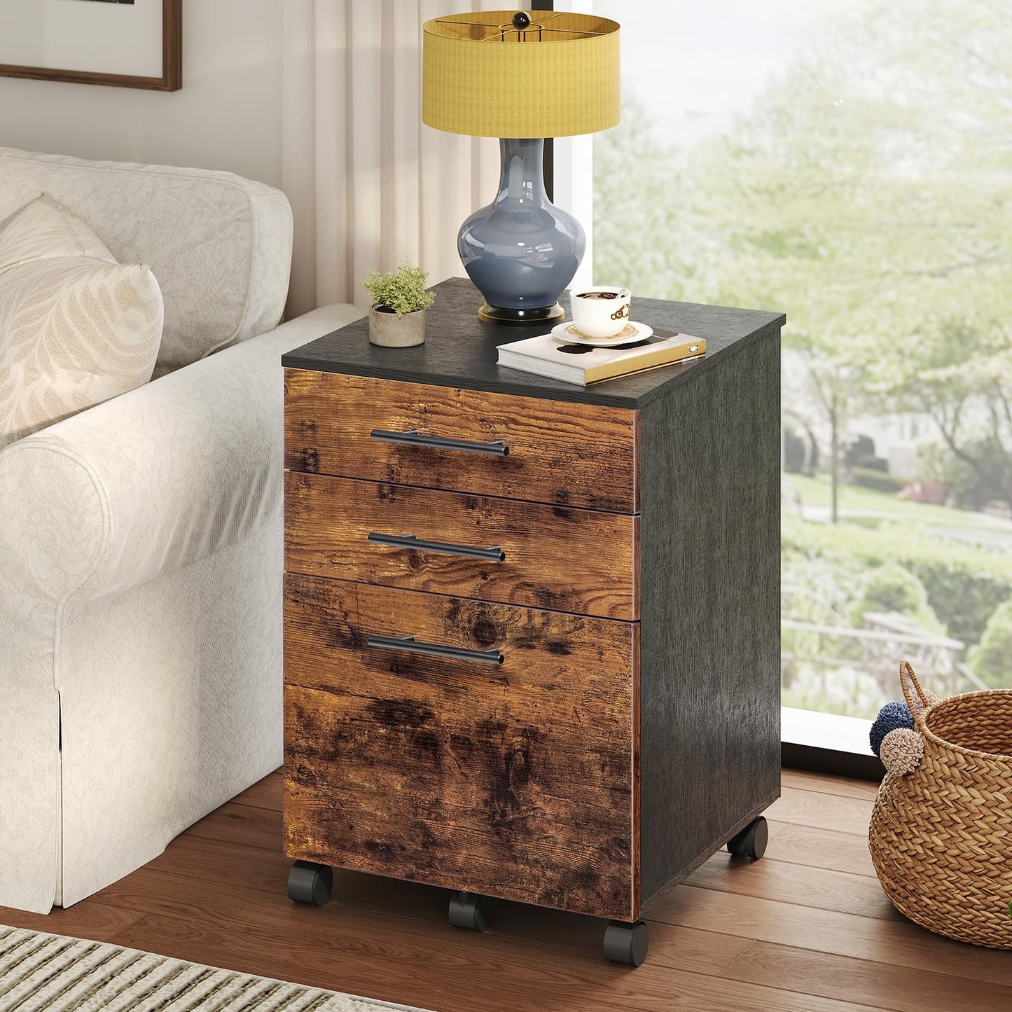 - HOOBRO Filing Cabinet | 3-Drawer File Cabinet | Office Cabinet for Home Office -
