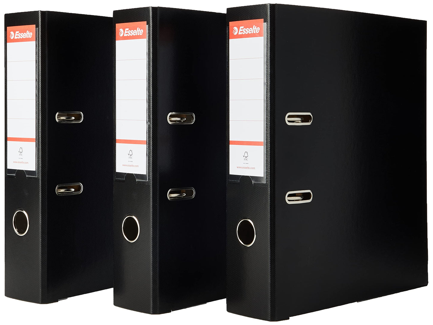 - Esselte A4 Lever Arch File | 3-Pack | 550 Sheets Capacity | Durable PP Plastic Cover -