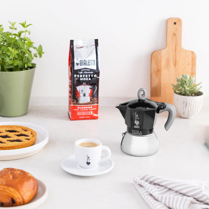Bialetti - Moka Induction, Moka Pot, Suitable for All Types of Cookers, 4 Cups of Espresso (150ml), Black