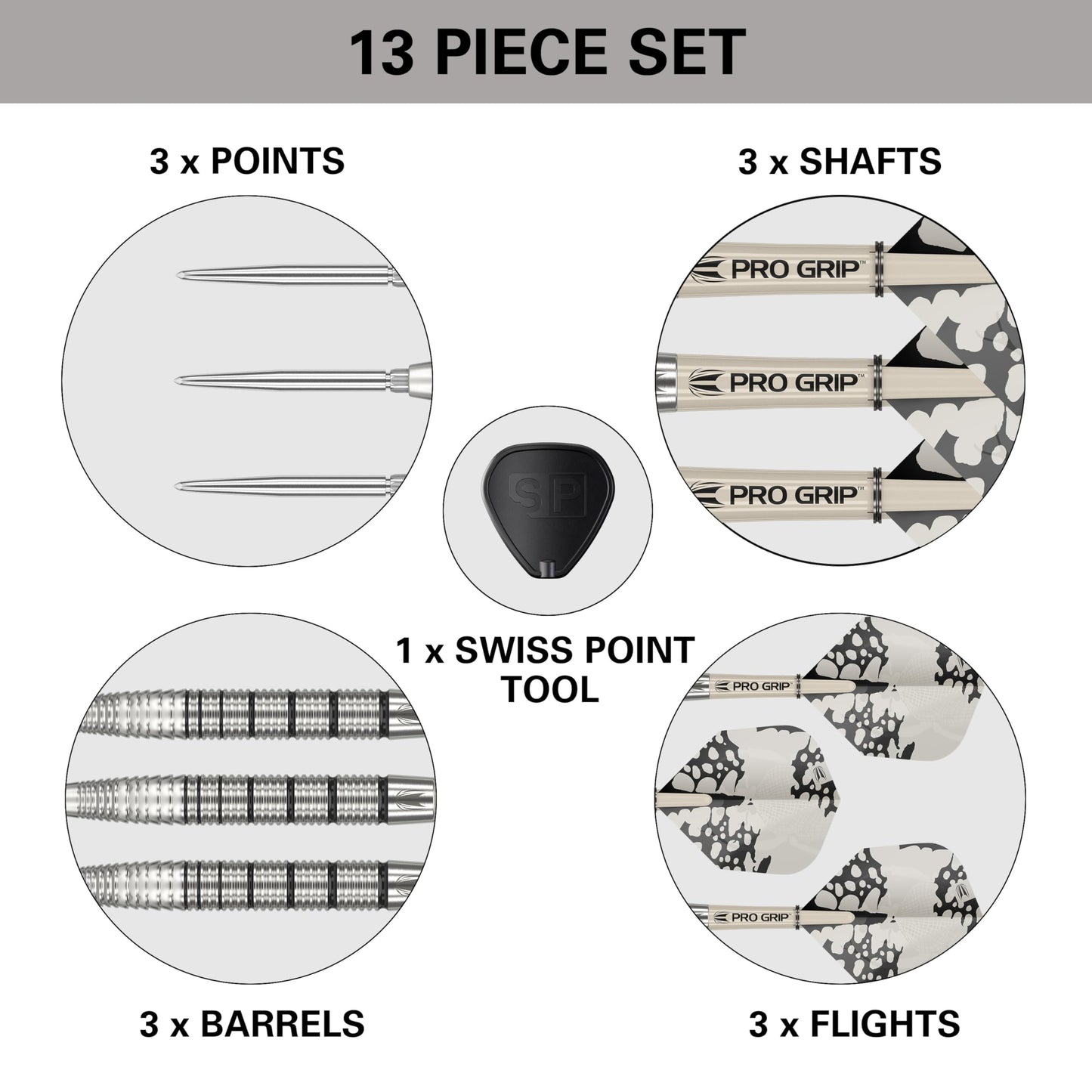 - TARGET Darts | EXO Edition 90% Tungsten Steel Tip Darts Set | 24g | Barrel SP02 – Steel Tip Dart Set -