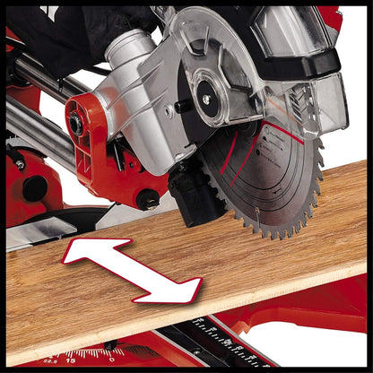 - Einhell TC-SM 2131/1 Dual Bevel Sliding Mitre Saw | Double Bevel Circular Saw | 310mm Drag | Laser | Dust Extraction | -45° Mitre, -47° Bevel | Saw with 48T Blade -