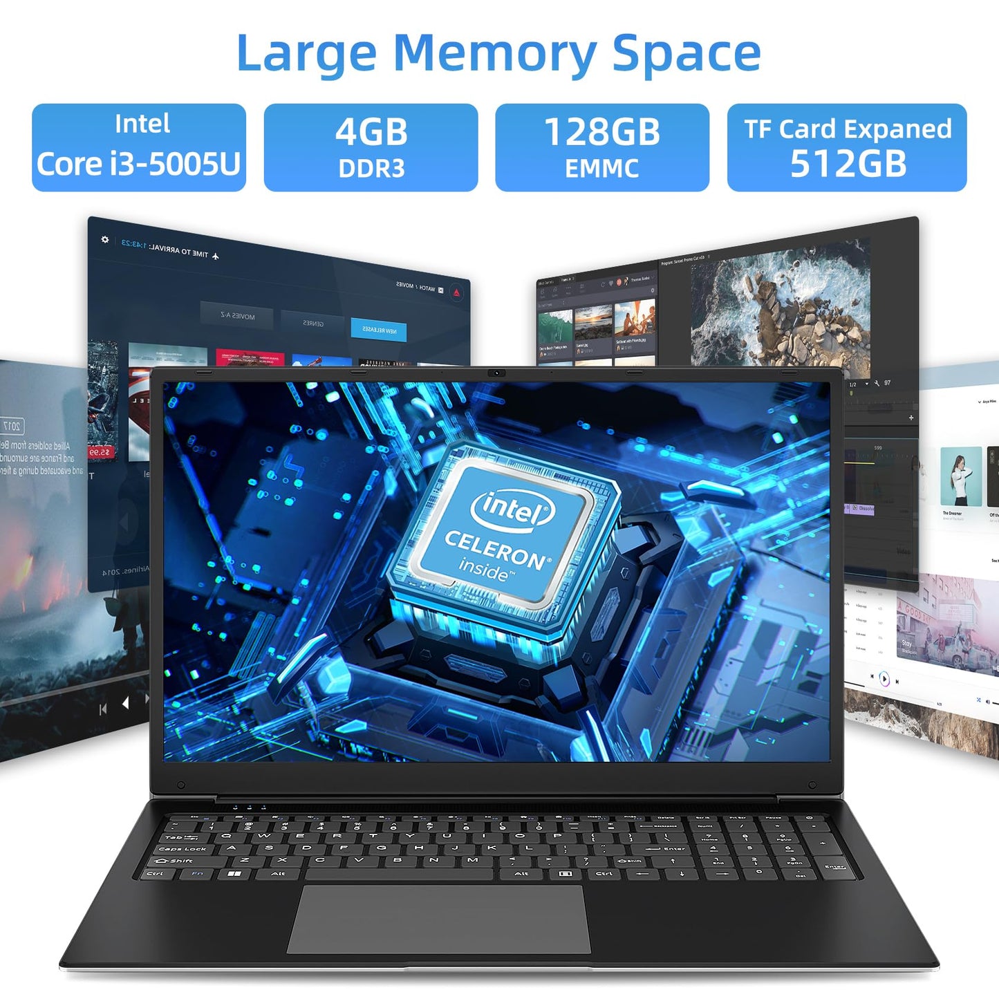 - SGIN Laptop | 17.3 Inch | 4GB RAM | 128GB | SSD | i3-5005U -