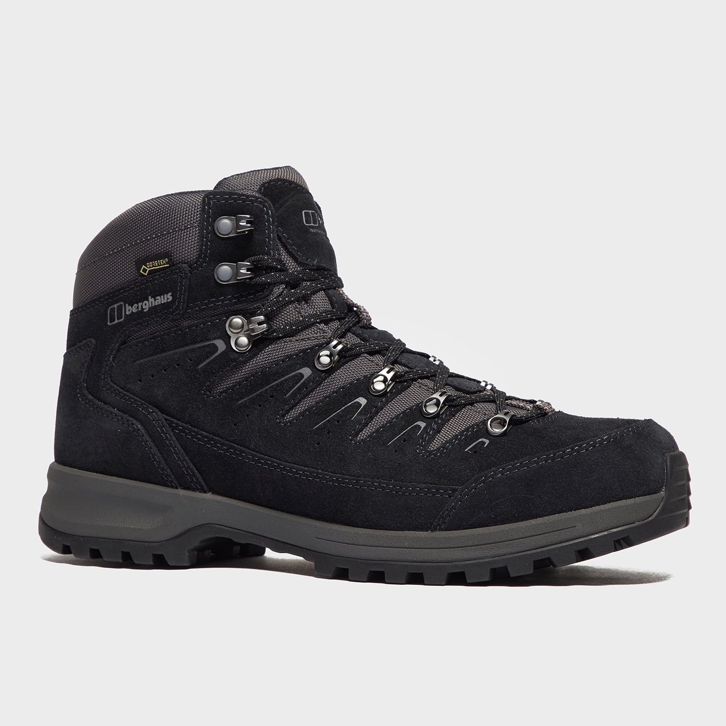 Berghaus Men's Explorer Trek GORE-TEX Walking Boots with High Traction Vibram Sole, DofE Recommended Kit, GTX, Waterproof, Breathable, Lightweight, Outdoors, Hiking & Trekking Footwear, Grey, UK8