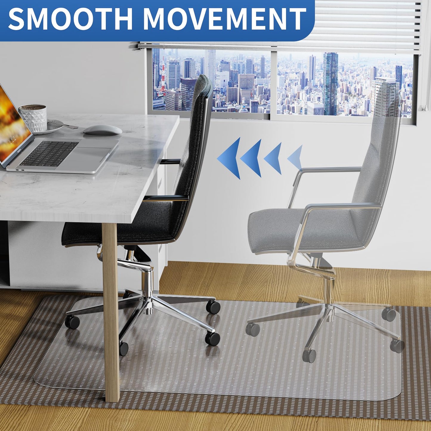 - WASJOYE Carpet Chair Mat for Home Office, 75 * 120cm Transparent Clear Carpet Floor Protector Cover