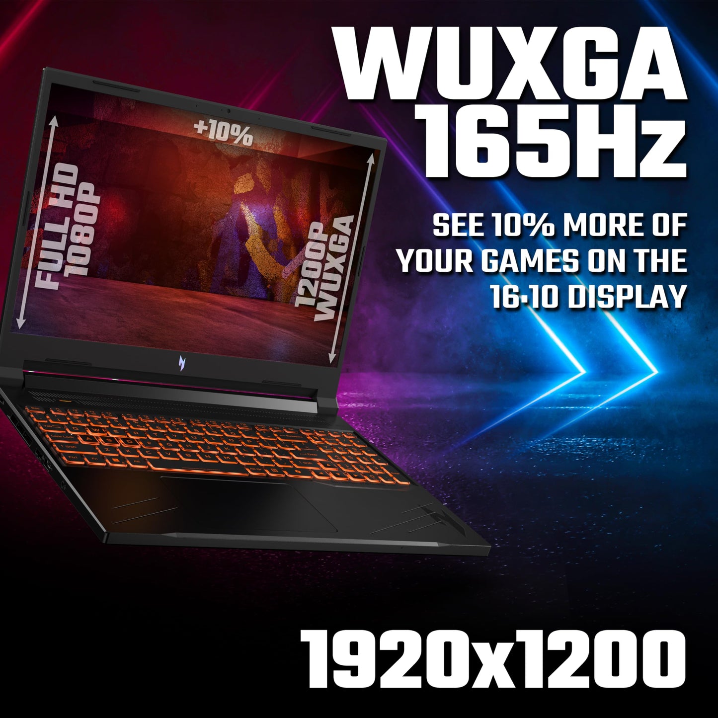 Acer Nitro V 16 ANV16-41 Gaming Laptop - AMD Ryzen 7 8845HS, 16GB, 1TB SSD, NVIDIA GeForce RTX 4060 8G, 16" WUXGA IPS 165Hz, Windows 11, Black