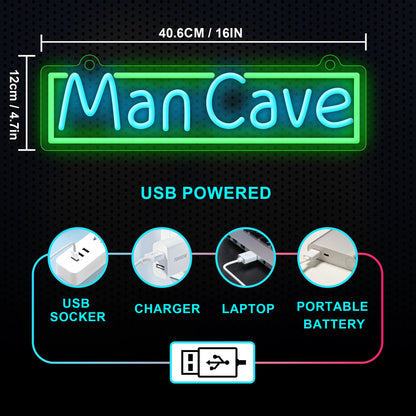 - YuanDian Man Cave Neon Sign, Neon Lights for Gamer Room Wall Decor