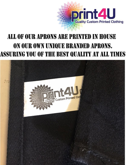 - Print4U Apron | Personalised Welcome To Mike's BBQ & Grill | Black -