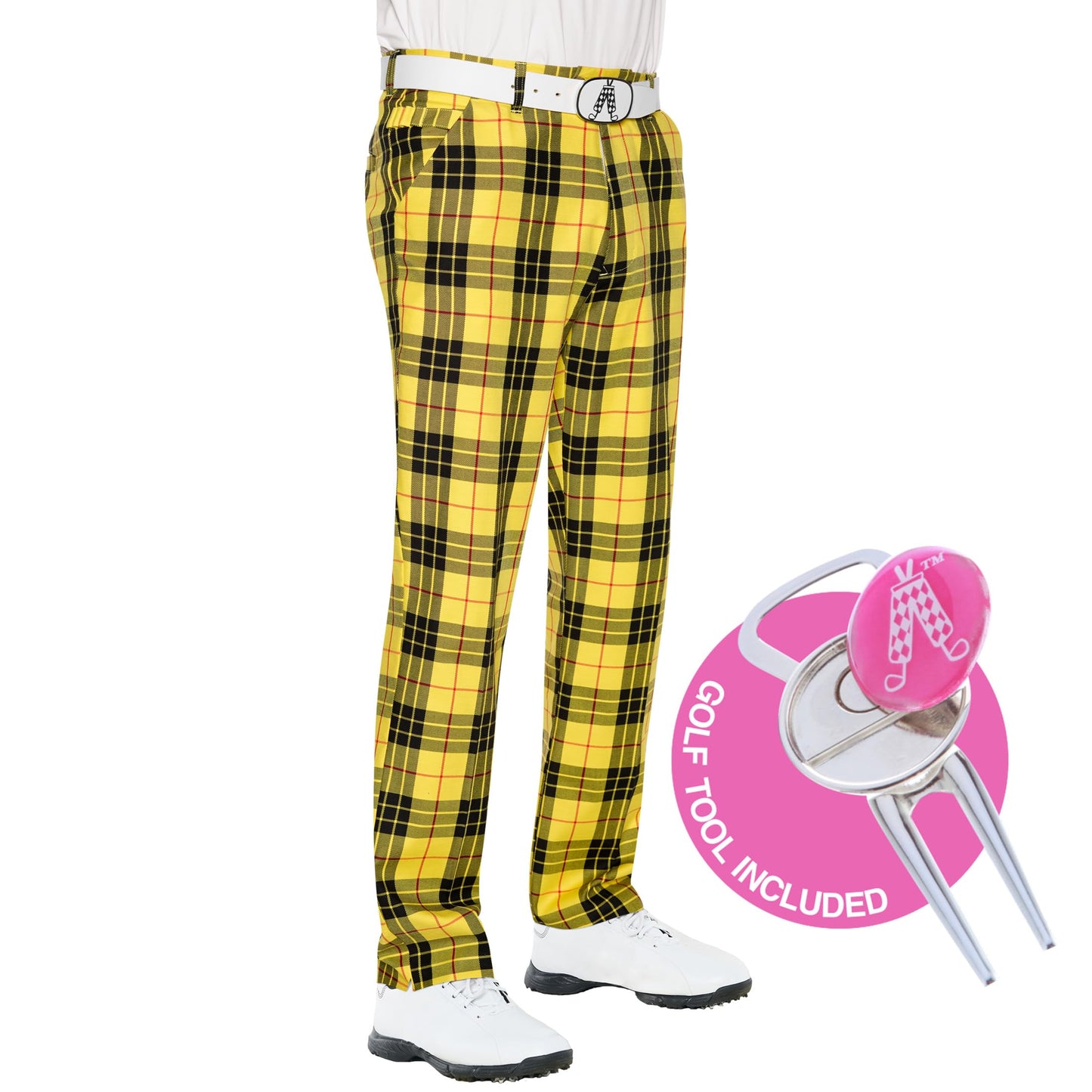 - Royal & Awesome | Loud MacLeod Golf Trousers for Men | Slim Fit | Men's Golf Trousers -
