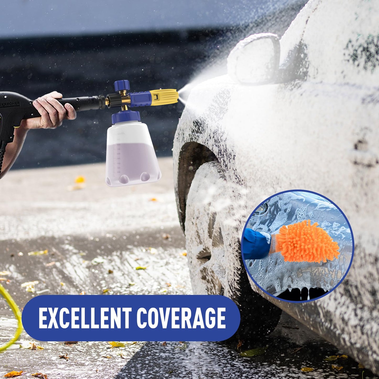 - Foam Cannon | 1L Snow Foam Lance For Karcher | Power Wash Foam Nozzle -
