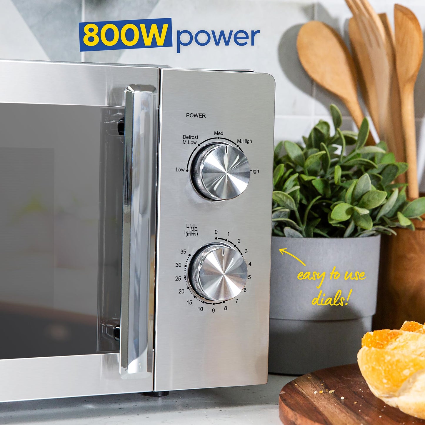 - Russell Hobbs Stainless Steel Microwave | 20 Litre | 800W -
