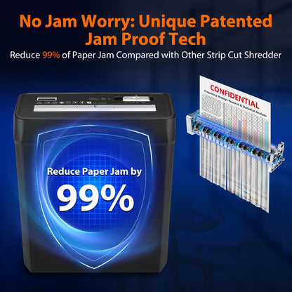- VidaTeco Strip Cut Paper Shredder Home Use -