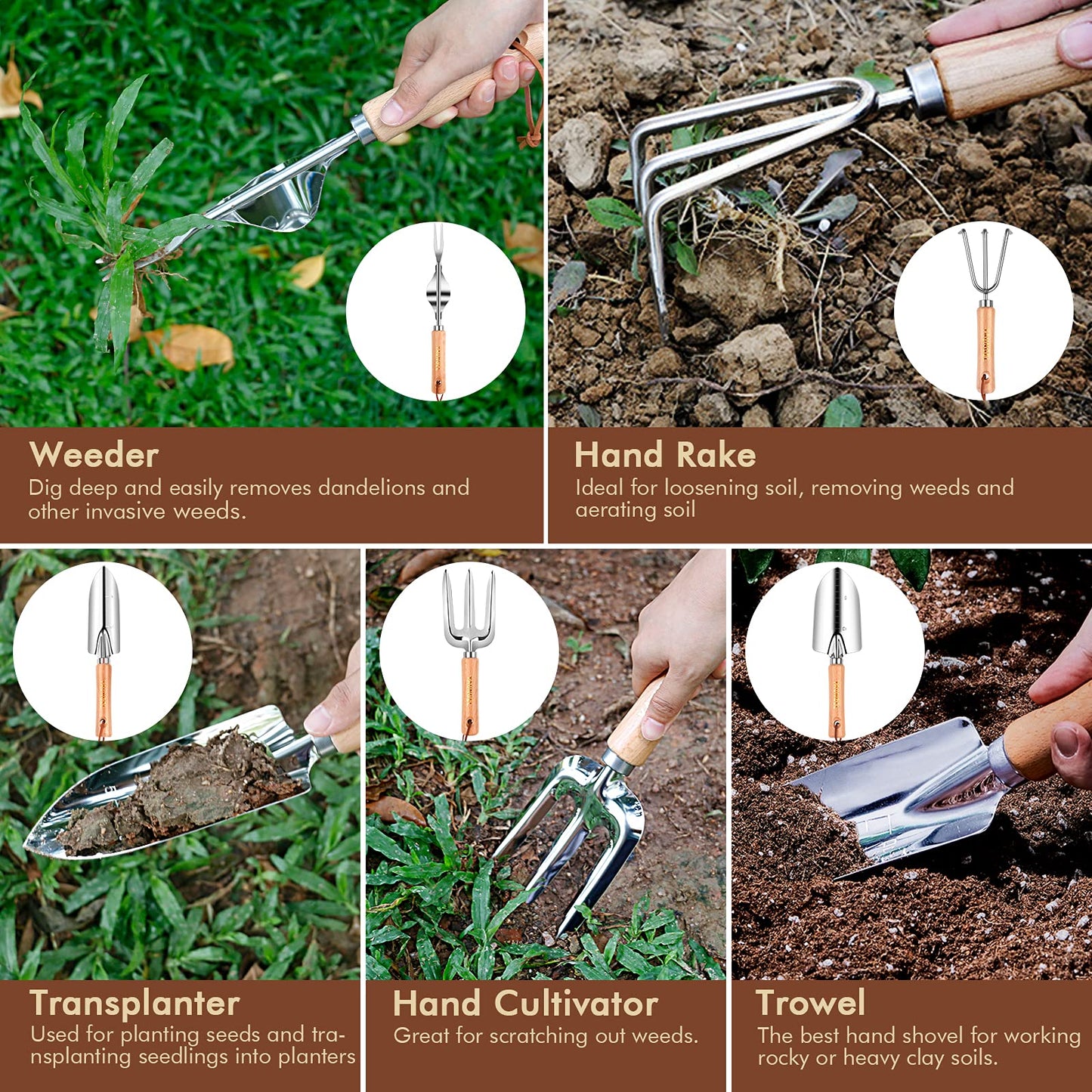 - Gardening Tools Set | Garden Tool Kit with Outdoor Hand Tools -